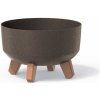 Květináč a truhlík Prosperplast Květináč GRACIA LOW ECO WOOD 23,5 cm kávový