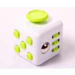 Fidget Cube Antistresová kostka bílo zelený