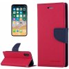 Pouzdro a kryt na mobilní telefon Apple Mercury / kryt pro iPhone XS / X - Mercury, Fancy Diary HOTPINK/NAVY