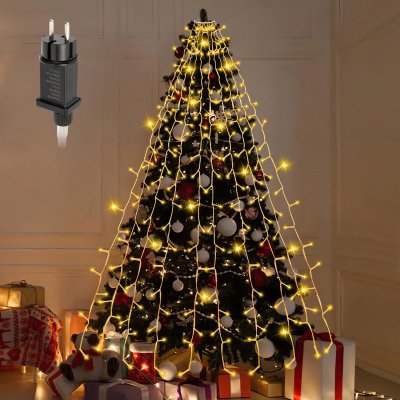Yakimz 280 LED vánoční strom světla hvězdyImitace stromy venkovní koncerty s kroužkem teplá bílá – Zbozi.Blesk.cz