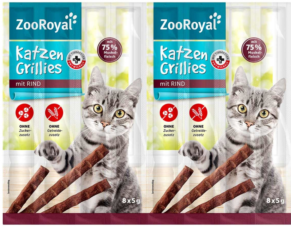 ZooRoyal grillies pro kočky s hovězím masem 32 x 5 g