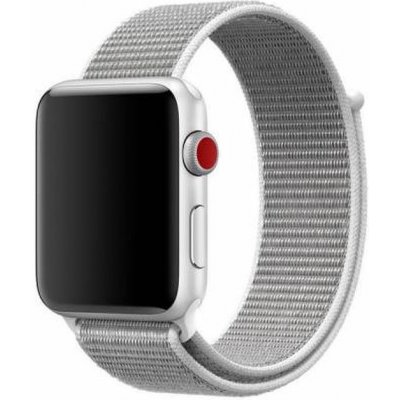 Tactical nylonový řemínek pro Apple Watch 1,2,3,4,5 38-40mm Silver - stříbrný 2449313