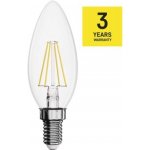 Emos LED žárovka Filament svíčka E14 3,4 W 40 W 470 lm neutrální bílá – Zboží Mobilmania