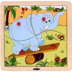 Woody puzzle Mašinka 4 dílky – Hledejceny.cz