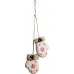 Krémová vánoční ozdoba vintage rukavice 5*2*7 cm Chic Antique – Hledejceny.cz