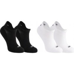 Kalenji dětské ponožky Invisible černé a bílé 2 páry