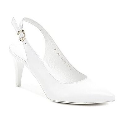 Anis Lodičky AN4403 bílá dámská svatební obuv Bílá – Zboží Mobilmania