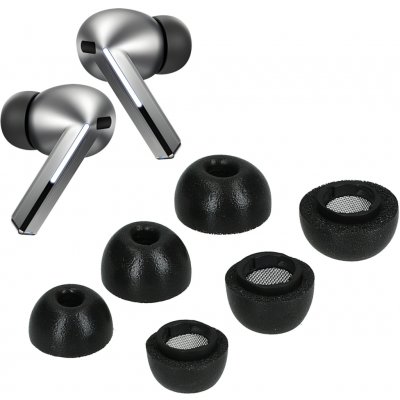 kwmobile silikonové špuntíky Samsung Galaxy Buds 3 Pro / Galaxy Buds 4 Pro 6 ks černý – Zboží Mobilmania