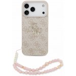 Guess PU 4G Metal Logo Strap Zadní Kryt pro iPhone 17 Pro Max Pink – Hledejceny.cz
