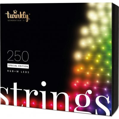 Twinkly Strings Special Edition chytré žárovky 250 kusů na stromeček  ovládané prostřednictvím aplikace barevné 20 m od 2 863 Kč - Heureka.cz