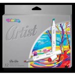 Officeline Colorino Artist Oboustranné skicovací fixy 12 barev R92470 – Zboží Mobilmania
