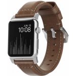 Nomad Traditional Band kožený řemínek se stříbrnými detaily pro Apple Watch Ultra 49mm 8/7 45mm/6/SE/5/4 hnědá NM1A4RST00 – Hledejceny.cz