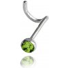 Piercing Minet stříbrný piercing do nosu se zeleným zirkonem JMAN0406ZE00