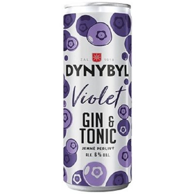 Dynybyl Gin Violet a Tonic 6% 0,25 l (plech)