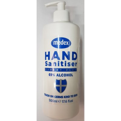 Medex gel Sanitiser expert plus 69 alcohol hygienick dezinfekce rukou gel s pumpi kou bezoplachov 500 ml od 69 K Heureka.cz