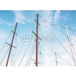 WEBLUX 166856176 Fototapeta vliesová Masts of sailboat and blue sky Stožáry plachetnice a modré oblohy rozměry 270 x 200 cm – Zboží Mobilmania