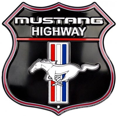 D.E. metal signs Plechová cedule Ford Mustang Highway štít 30 cm x 30 cm