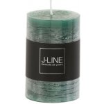 Tmavé zelená válcová svíčka - 5*5*8 cm/ 18h - J-Line by Jolipa – Hledejceny.cz