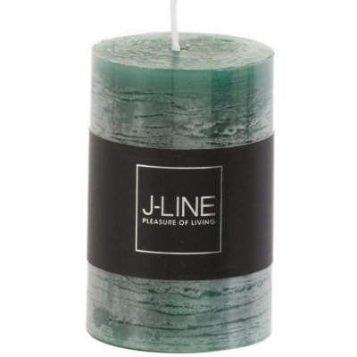 Tmavé zelená válcová svíčka - 5*5*8 cm/ 18h - J-Line by Jolipa – Hledejceny.cz