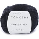 Pletací příze katia Cotton Yak 50g Cotton-Yak: 114 - Black – Sleviste.cz