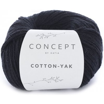 Pletací příze katia Cotton Yak 50g Cotton-Yak: 114 - Black – Zboží Mobilmania