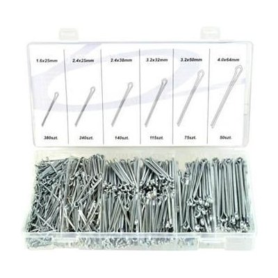 Závlačky sada 1000ks, 6 velikostí, GEKO – Sleviste.cz