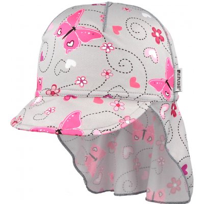 RDX Funkční kšiltovka s plachetkou s UV filtrem motýlci šedá – Zboží Dáma