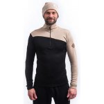 Sensor Merino Extreme Up mikina dl.rukáv zip černá/almond beige – Sleviste.cz