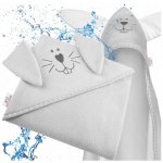 BocioLand Osuška s kapucí a oušky Zajíček šedý – Sleviste.cz