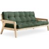 Pohovka KARUP DESIGN Grab Clear lacquered/Olive Green zelená