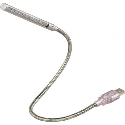 HAMA osvětlení pro notebook s 10 LED kontrolkami/ provedení husí krk/ USB/ stříbrné