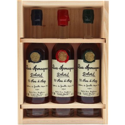 Armagnac-Delord 10 20 30 Ans 40% 3 x 0,2 l (set) – Zboží Mobilmania