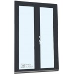 Kömmerling balkonové dveře 70 AD O+OS klapačka pravé antracit/bílá 120 x 220 cm oboustranná klika + FAB + hliníkový práh – Hledejceny.cz