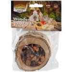 Nature Land Miska Nibble plněná ovocem dřevěná 120 g – Zboží Dáma