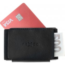 FIXED Tiny Wallet kožená peněženka z pravé hovězí kůže Torcello černá FIXW-STN2-BK