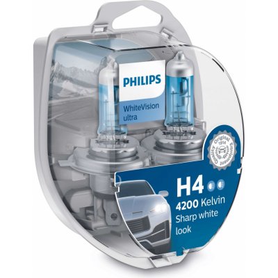 Philips WhiteVision Ultra H4 P43t-38 12V 60/55W 2 ks 12342WVUSM – Zbozi.Blesk.cz