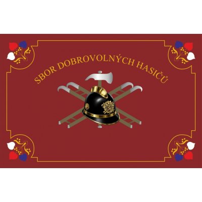 Hasičská vlajka tradiční - červená - 100x150cm Easyflag - tunel, karabina – Hledejceny.cz