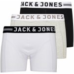 Pánské boxerky 3Pack Jack and Jones vícebarevné 12081832 light grey – Hledejceny.cz