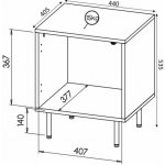 Cama Meble HOLE 44x40,5x53,5 cm – Zboží Mobilmania