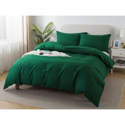 Xpose povlečení Evita tmavě zelené Bavlna Renforcé 200x220 70x90 – Zboží Mobilmania