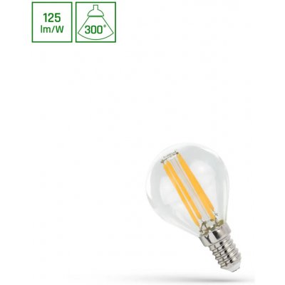 Spectrum LED žárovka 4W Globe 4xCOG Filament E14 500lm TEPLÁ BÍLÁ – Hledejceny.cz