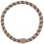 KKNEKKI Gumička do vlasů Kknekki Slim Mole-Beige Glitter, béžová barva, textil – Zboží Dáma