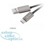 Akasa AK-CBUB32-10GR USB 2.0 A - USB Typ-C, 1m, šedý – Zbozi.Blesk.cz