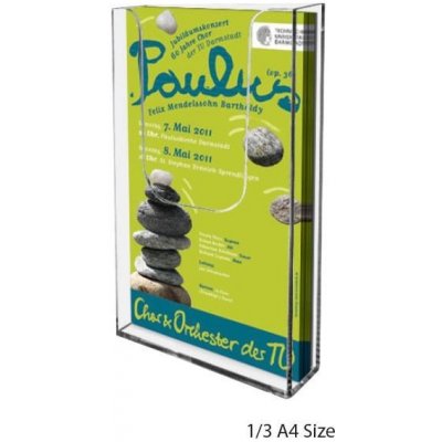 A-Z Reklama CZ akrylový zásobník na letáky DL 1/3 A4 na zeď – Zboží Živě