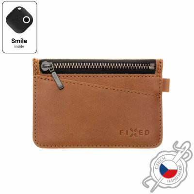 Kožená peněženka FIXED Smile Coins se smart trackerem FIXED Smile Pro, hnědá FIXSM-SCO2-BRW