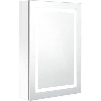 Shumee LED Koupelnová zrcadlová skříňka - zářivě bílá, 50 × 13 × 70 cm