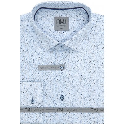 AMJ košile s krátkým rukávem JK046 azurová – Hledejceny.cz
