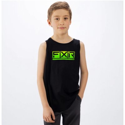 FXR Youth Podium Premium Tank Black Hi Vis Lime