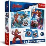 Trefl Avengers: Hrdinové v akci / 30+48 dílků+pexeso – Zboží Živě