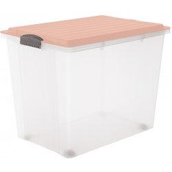 Rotho úložný box Compact 70L růžová